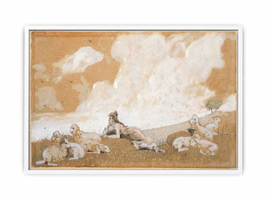 Girl and sheep