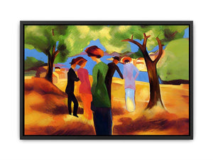 Women in green jacket by August Macke