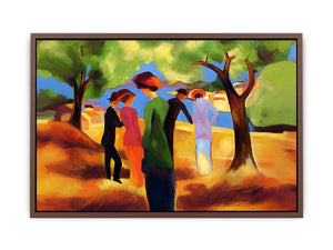 Women in green jacket by August Macke