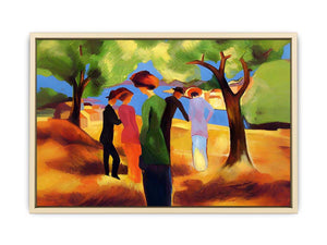 Women in green jacket by August Macke