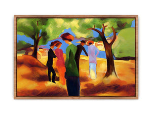 Women in green jacket by August Macke