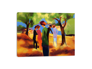 Women in green jacket by August Macke