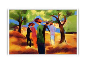 Women in green jacket by August Macke