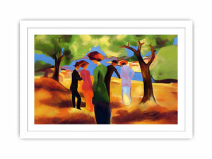 Women in green jacket by August Macke