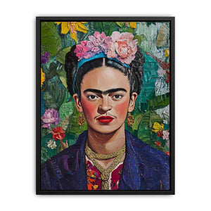 Frida Kahlo Floral Portrait