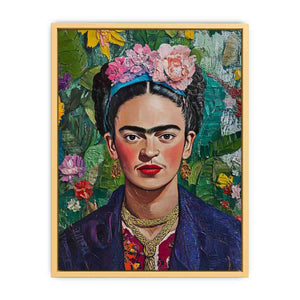 Frida Kahlo Floral Portrait