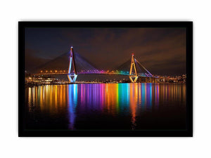 Anzac bridge Syney illuminated at Night