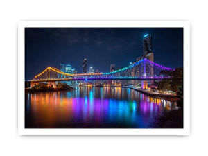 Story Bridge Illuminated at Night