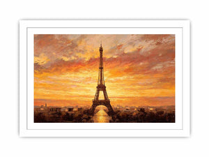 Eiffel Tower Sunset Glow