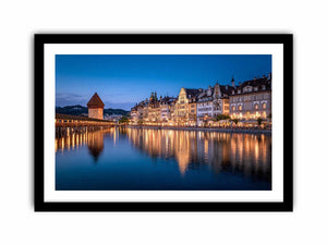 Lucerne Bridge Reflections