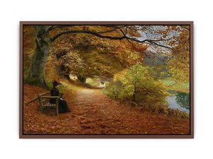 A Wooded Path In Autumn