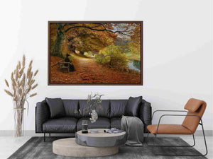 A Wooded Path In Autumn