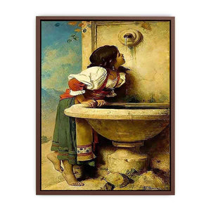 Roman Girl at a Fountain
