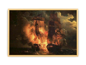Battle Between the French Frigate Arethuse and the English Frigate Amelia