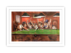 Dogs Playing Pool
