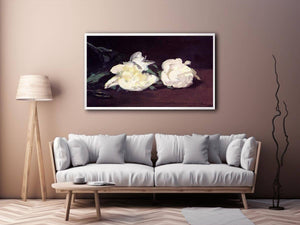 Branch of White Peonies and Secateurs