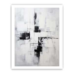Grey Black Abstract Painting