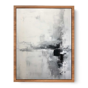 Grey And White Abstract Painting