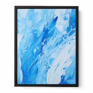 Blue White Drip Painting