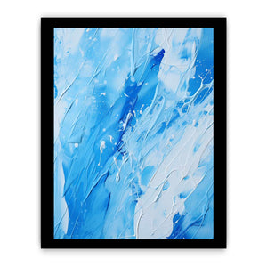 Blue White Drip Painting