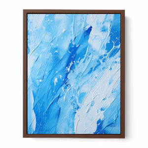 Blue White Drip Painting