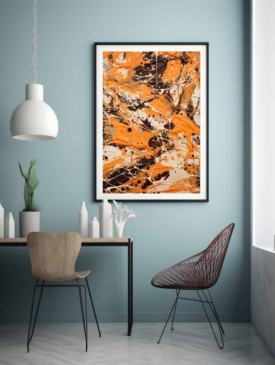 Brown Drip Painting