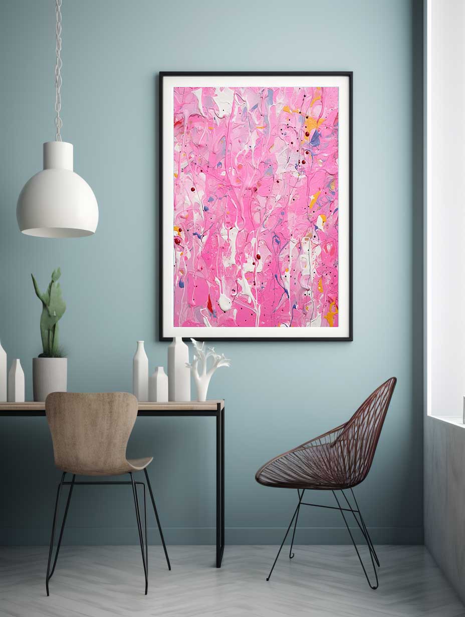 Pink Drip Painting