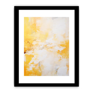 White Yellow Abstract Painting