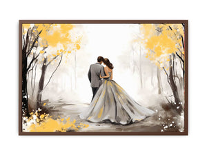 Golden Fall Love Art