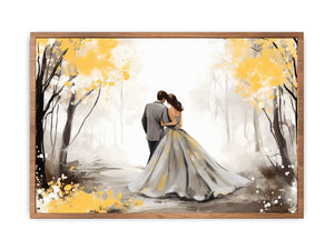 Golden Fall Love Art