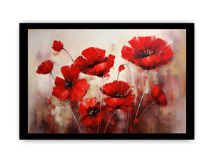 Red Flower Art Painting