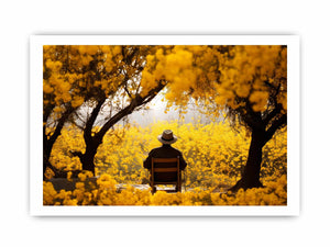 Me & Yellow Flowers in Autumn