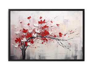 Red White Tree Abstract