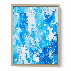 Blue White Color Drip