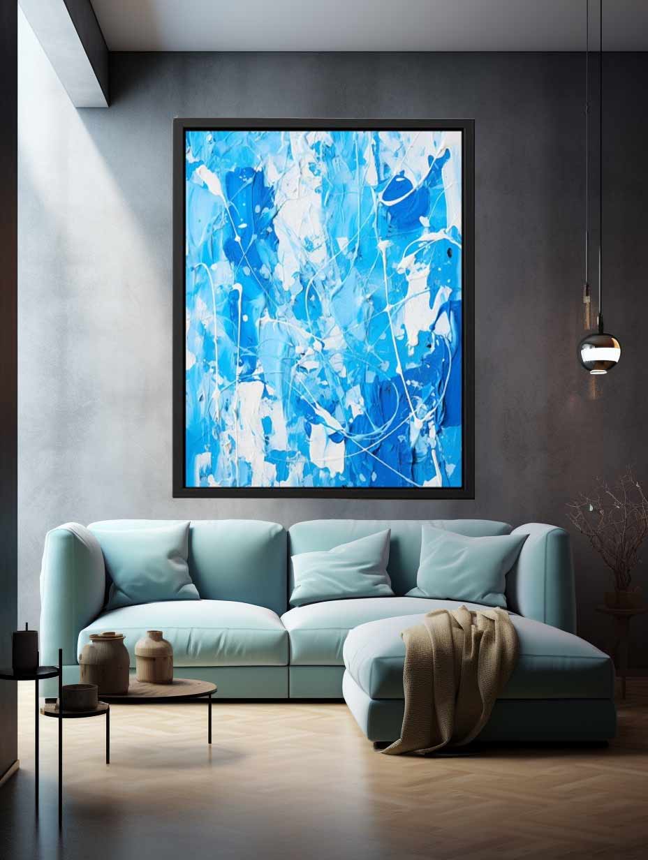 Blue White Color Drip