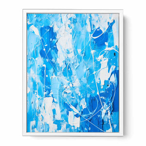 Blue White Color Drip