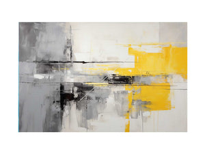 Grey Yellow Abstract