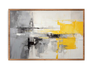 Grey Yellow Abstract