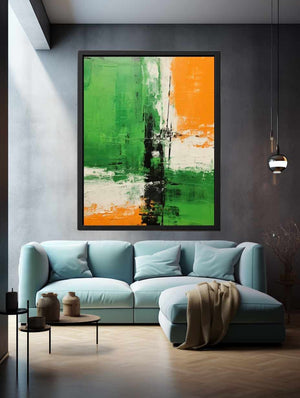 Brown Green Abstract