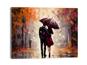 Couple Under Umbrella