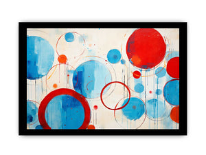 Blue Red Circle Abstract