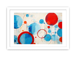 Blue Red Circle Abstract