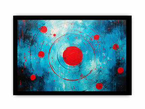 Red Black Abstract Circles