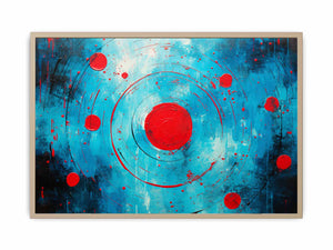 Red Black Abstract Circles