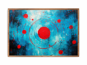 Red Black Abstract Circles