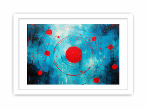 Red Black Abstract Circles