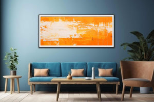 Orange White Abstract