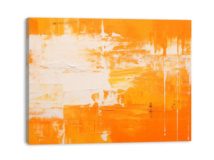 Orange White Abstract