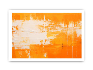 Orange White Abstract