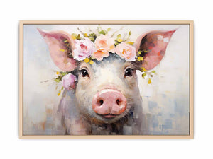 Pig Flower Modern Art Painting